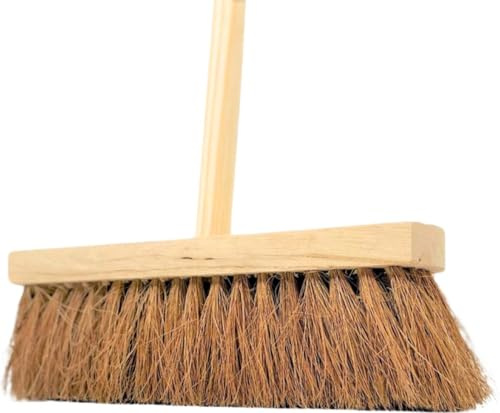 Synx Tools Balai Intérieur 29 cm - Poils Doux Cocos - Tige 120 cm - Jardin - Nettoyage