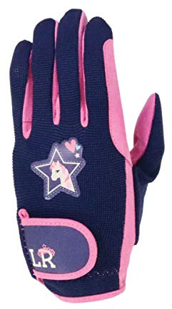 Little Rider - Guantes de Montar I Love My Pony para Niños/Niñas (M) (Rosa)