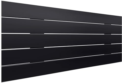 DHOME Sänggavel i Återvunnet MDF-Trä Horisontell Pallstil Pallbädd Inkluderar Beslag (95x46 Palet 5, Solid Svart)
