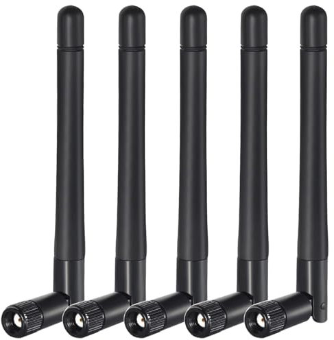 GTIWUNG 5 Piezas 2.4GHz 5GHz Dual Band WiFi RP-SMA Antena, Antena WiFi Doble Banda RP-SMA Macho para Enrutador WiFi Inalámbrico Adaptador Tarjeta de Red