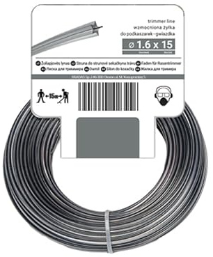 Trimmerfaden Mähfaden Rasentrimmer Trimmerschnur Sternprofil 1,6mm x 15m