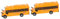 HEMOTON 2St Schulbus-Modell Kinderauto Spielzeug Schulbus aus Druckguss Kinder lernspielzeug Automodelle Schulbusmodell für Kinder Schulbusspielzeug für Kleinkinder 1-3 Bus-Spielzeug Abs