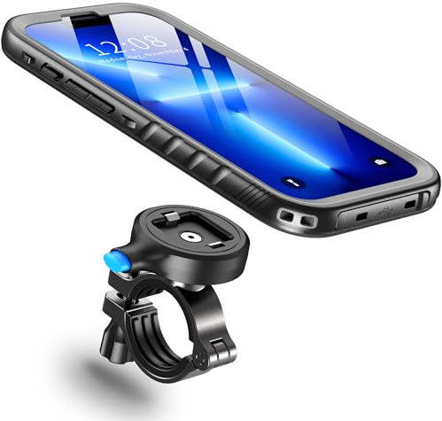Cozycase Handyhalterung Fahrrad für iPhone 16 Wasserdicht - 【Sofortige Entriegelung und Verriegelung】 Bike Phone Holder/Mount Handy Halterung Motorrad Lenker Rennrad Scooter MTB Waterproof