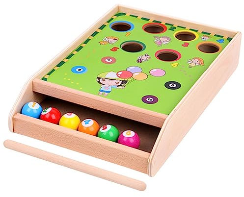 DINHEAROM 1satz Mini Billardtisch Spielzeug Für Junge Mädchen Kompakter Tisch-Billard-spaß Für Jungen Und Mädchen Für Drinnen Und Draußen Fördert Hand-Augen-koordination Und