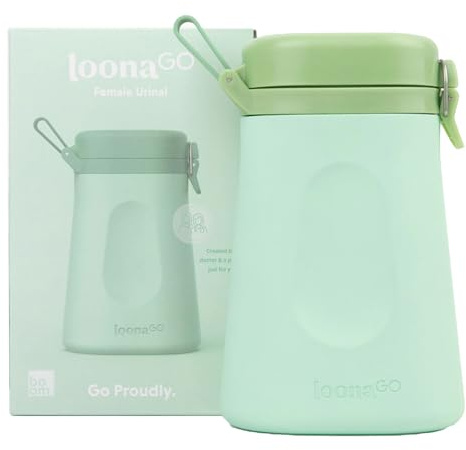 LoonaGo Portable Urinal for Women - Leakproof Pee Bottle for Travel - Green