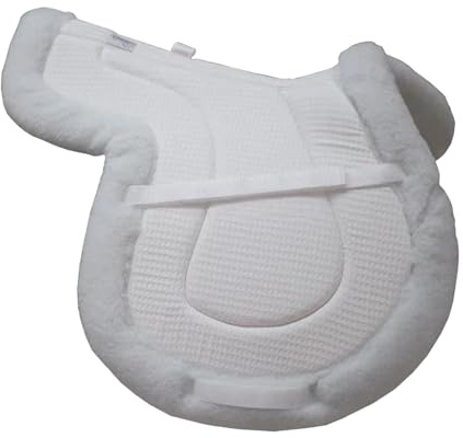 Zxpjkyu Manta para Silla de Montar, cómoda, práctica, Transpirable, para Montar, para Club, Calentamiento y senderos, Blanco