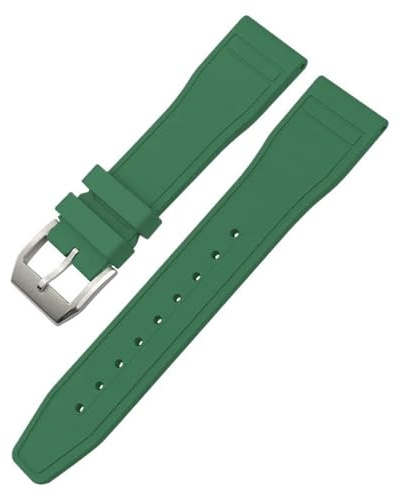 Mjukt fluorgummi FKM klockband för IWC Big Pilot Portofino TOP GUN Naturgummi 21 mm 20 mm 22 mm klockarmband