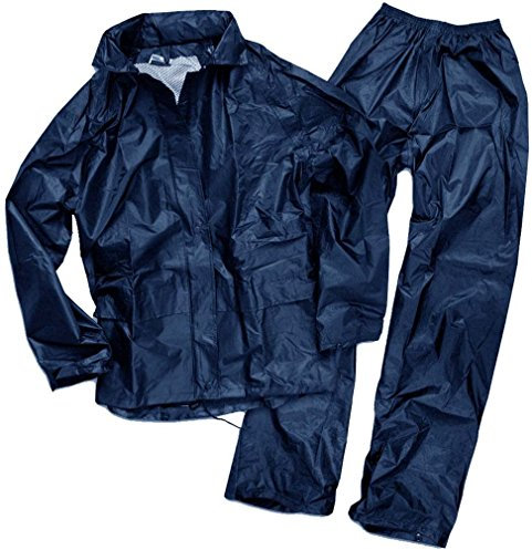 Mil-Tec Regenanzug Herren (2-teilig) • Wasserabweisender Regenanzug • Leichte Regenjacke mit Kapuze & Regenhose • Regenschutz für Outdoor Aktivitäten • Regenbekleidung inkl. Tragebeutel