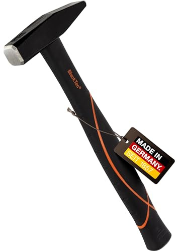 PICARD martello da fabbro BlackTec® n. 327 FS 1000 g | Martello professionale con manico a 3 componenti e nucleo in fibra di vetro | Hammer tedesco antiscivolo e resistente alla corrosione