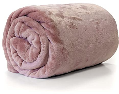 Kuscheldecke, Wohndecke ENZO 130x180cm altrosa LEMETEX