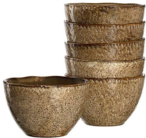 LEONARDO HOME 018535 MATERA 6er Set Schale, Keramik, beige