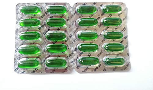 NK GLOBAL Evion Vitamin E 400mg Capsules For Face, Hair growth, Nails, Glowing Skin Set of 100 Pcs Natural, Vegan Face Vitamins