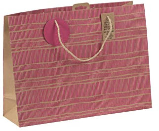 Clairefontaine 30669-6C - Geschenktasche / Shopping Bag Format XL, 37,3 x 11,8 x 27,5 cm, robust und wiederverwendbar, 1 Stück, Neon