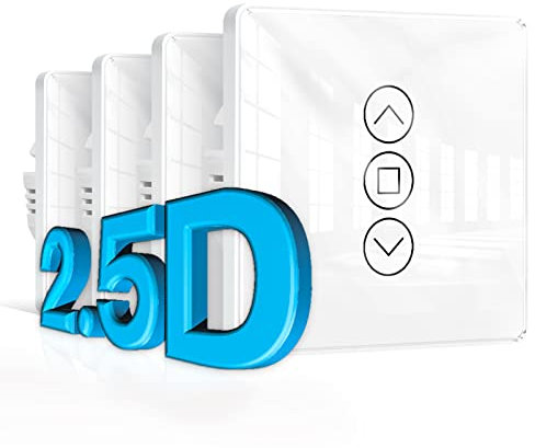 MOES 2.5D Rolladenschalter Wlan,Alexa Smart Rolladensteuerung Neutralleiter erforderlich,RF433 WiFi Rolladen Unterputz,Zeitschaltuhr und Sprachsteuerung,Kompatibel mit Alexa und Google Home（4 Packs)