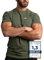 Natural Athlet Slim-Fit Fitness Tshirt für Herren – Enges & langes atmungsaktives Männer Kurzarm Gym T-Shirt – für Sport, Gym, Fitnessstudio, Workout, Bodybuilding und Krafttraining – Olive