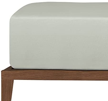 Uncover by Schiesser Spannbettlaken New Jersey - Edeljersey - 100 x 200 cm - Silber