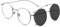 kachawoo Flip-up Gläser mit polarisierten Sonnenbrillen Lens Clip auf Sonnenbrillen für Männer Frauen Grün Rosa Blau Multifunktionsrahmen (silver with black)