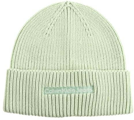 Calvin Klein CKJ Institutional Embro Beanie Canary Green