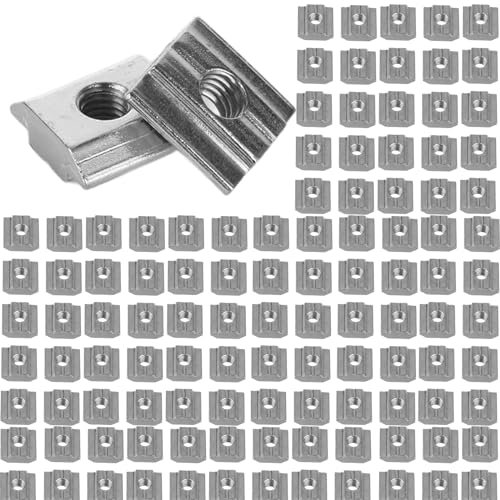 AKOLAFE 150 Stück Nutensteine M6 Nut Edelstahl Serie 3030 T Nut Hammermutter Nutsteine Set Gleitmuttern Kohlenstoffstahl für Aluprofil Extrusionsschlitz Standard 30 Serie