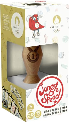 Asmodee - Jungle Speed: Olympische Spiele Paris 2024 – Brettspiele – Kartenspiele – Beobachtungs- und Schnelligkeitsspiele – ab 7 Jahren – 2 bis 10 Spieler – französische Version