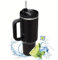 Coffee Mug Thermos Cup Stainless Steel 40oz Travel Tumbler with Handle and Strew Leakproof Double Wall Travel Mug with Handle and Strew Mugs for Hot and Cold, Insulated Cup