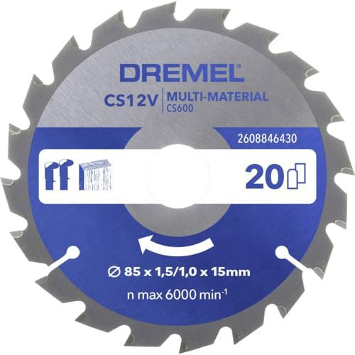 Dremel Blueprint Lama per Sega Circolare Multimateriale 85 x 1,5/1 x 15 mm (CS600)