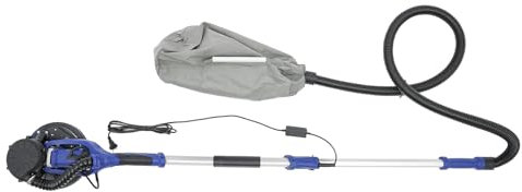 YUNRUX Smerigliatrice elettrica per cartongesso, con testa abrasiva inclinabile da 255 mm a 90°, levigatrice da parete a collo lungo a 6 marce, con cavo di rete da 4 m, levigatrice da soffitto e da