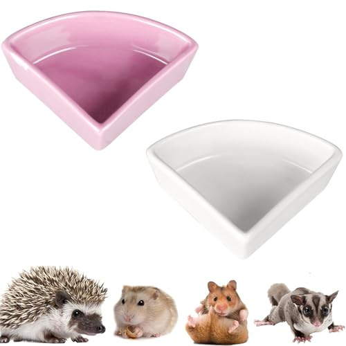 2 Piezas Cuenco De Cerámica para Hámster, Uenco De Comida De cerámica para Mascotas, Tazón De cerámica para Animales Pequeños Cuenco para Hámster, Cuencos Adecuados para Conejos, Hámsters, Erizos