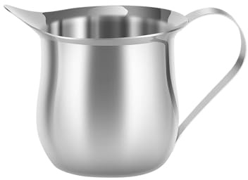 Bricco per Schiumare Latte | Per Caffè E Latte Con Beccuccio - Acciaio Inossidabile Cremiera Utensile Da Bar Per Cappuccino A Vapore Per Versare Per Cucina Casa Viaggio Caffetteria Bar Ristorante