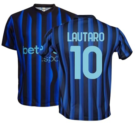 Maglia Inter Lautaro Martinez 10 Replica Ufficiale Autorizzata 2025-2026 Bambino (Taglie-Anni 2 4 6 8 10 12) Adulto (S M L XL XXL) - 8 Anni
