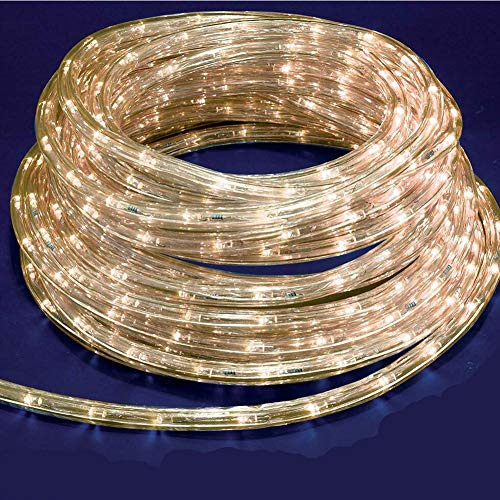 BAKAJI Tubo Luminoso a LED per Natale luci natalizie per Esterno e Interno impermeabile 30 metri 720 led luce BIANCO CALDO con controller