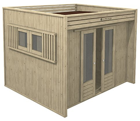 La Pratolina Casetta in Legno da Giardino 3x2 Alta qualità Modello CUBO ad Uso ricovero Attrezzi,legnaia,Box Moto,ricovero Animali,capanno Attrezzi