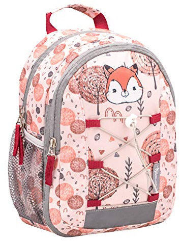 Belmil Kinderrucksack Mädchen für 1-3 Jährige - Super Leichte 260 g/Kindergarten/Krippenrucksack Kindergartentasche Kindertasche/Fuchs Fox/Rot (305-9 Woodland Foxy)