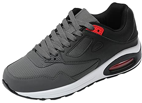 JOMIX Scarpe da Ginnastica Uomo Sneaker Sportive Corsa Running Scarpe Casual per Correre Camminare Trail Trekking NU138-5 (Grigio Scuro, 42)