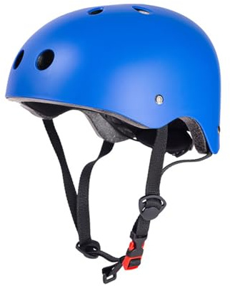 Casque de vélo, de planche à roulettes pour enfants de 3 à 13 ans, casque léger et réglable pour la sécurité des enfants, pour cyclisme, scooter, patinage (bleu, taille S)