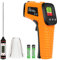 HOTUT Termometro Infrarossi -50°C ~ 550°C (-58°F ~ 1022°F), Termometro Digitale Laser Senza Contatto Emissività Regolabile, con Termometro per Carne, per Cucina/Forno/BBQ/Pizza (Non per Umani)