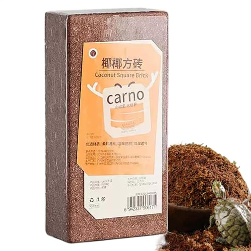 Uhngw Substrat en fibre de coco, litière de serpent, briques de coco compressées pour jardinage, aménagement paysager, paillis de tortue, literie pour geckos, lézards, grenouilles