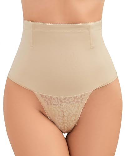 WEISANGMI Tummy Control Thong Shapewear for Women Tummy Control Knickers Body Shaper Lace Butt Lifter Pants Shaping Underwear