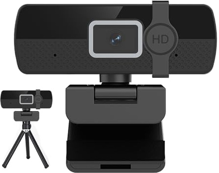 Nolansend 4K Webcam for PC, with Noise-Cancelling Microphone & Privacy Cover, USB Plug&Play Computer Web Camera for Laptop/Desktop, Video Calling,Conferencing, Youtube, Zoom, Skype, Facetime