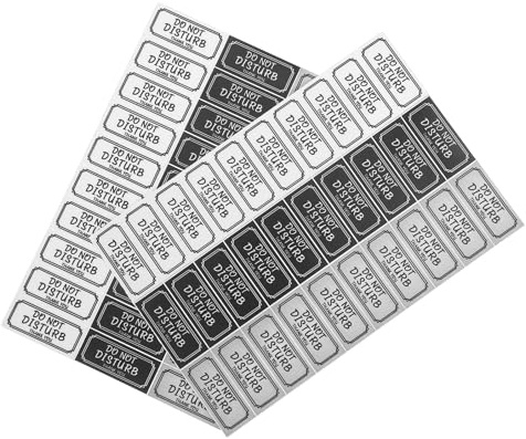 Amosfun Lot de 60 Autocollants « Démarchage Interdit » pour Sonnette Porte et Boîte aux Lettres Autocollants Amovibles Résistants aux Intempéries Ensemble de Panneaux pour Maison