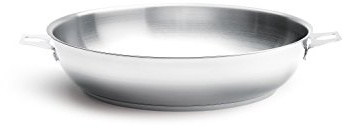 de Buyer 3493.28 POELE Twisty Tout INOX Ø 28CM, Acier Inoxydable, Argenté, 28 cm