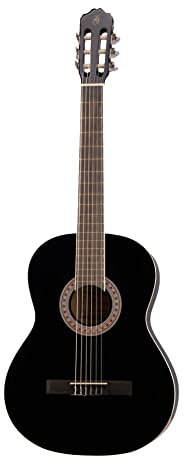 GOMEZ 001 BK – Guitarra clásica (Tamaño 4/4 Full, color negro