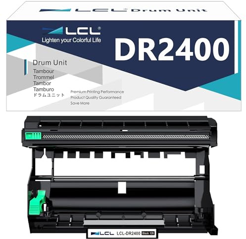 LCL Compatible Drum Unit DR2400 DR-2400 12000 Pages Replacement for Brother HL-L2375DW DCP-L2550DW MFC-L2715DW MFC-L2750DW HL-L2386DW HL-L2385DW HL-2370DW HL-L2350DW DCP-L2537DW DCP-L2550DN 1PK