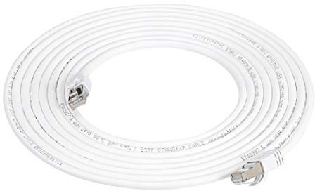 Amazon Basics Cat 7 High-Speed Gigabit Ethernet Patch Internet Cable - White, 15 Foot, 4.5 Meters