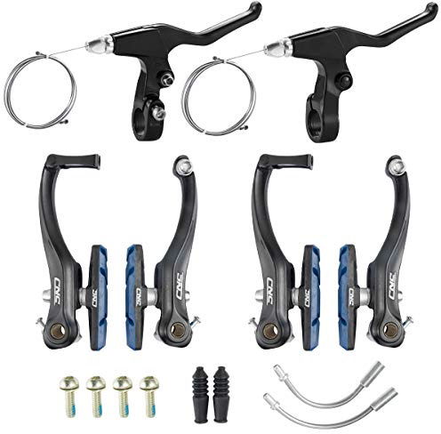 CNC CNCLOL Freni V-Brake per Bicicletta, Kit Freno V Brake,Set Freni Bici a V Rim Anteriore/Posteriore per MTB/BMX/Gravel/City Bike,Braccio Lungo 110mm