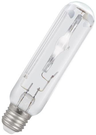 Crompton Lamps HID Enclosed Tubular 150W ES-E27 Son 4100K Cool White Clear 15400lm ES Screw E27 Metal Halide Light Bulb