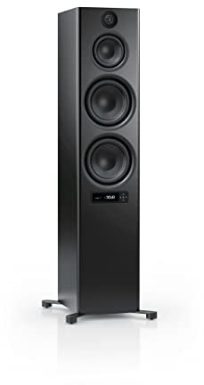 Nubert nuPro XS-8000 RC | Schwarzer Standlautsprecher | 1 Stück High End Lautsprecher | Bluetooth Lautsprecher aptX HD | Lautsprecher Verbindung kabellos High Res 192 kHz/24 bit | Aktivbox in 3,5 Wege