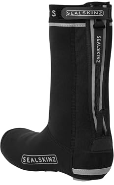 SEALSKINZ | Caston | Unisex All Weather Water-Repellent Cycle Open-Sole Overshoe for Extreme Weather | Cycling Accessories | Easy to Adjust Black