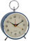 VOSSOT Wecker Analog Ohne Ticken Runde Retro Uhr Schlafzimmer mit Nachtlicht Snooze 4.3'' Aesthetic Alarm Clock Batteriebetriebene Vintage Wecker Lautlos Kinderwecker Leise für Kinder Blau
