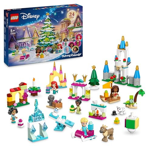 LEGO │ Disney Princess Adventskalender 2024, Bauspielzeug mit 5 Mikro-Spielfiguren, Adventsbauset für Kinder, fantasievolle Geschenkidee für Mädchen & Jungen ab 5 Jahren, Geschenk zu Weihnachten 43253